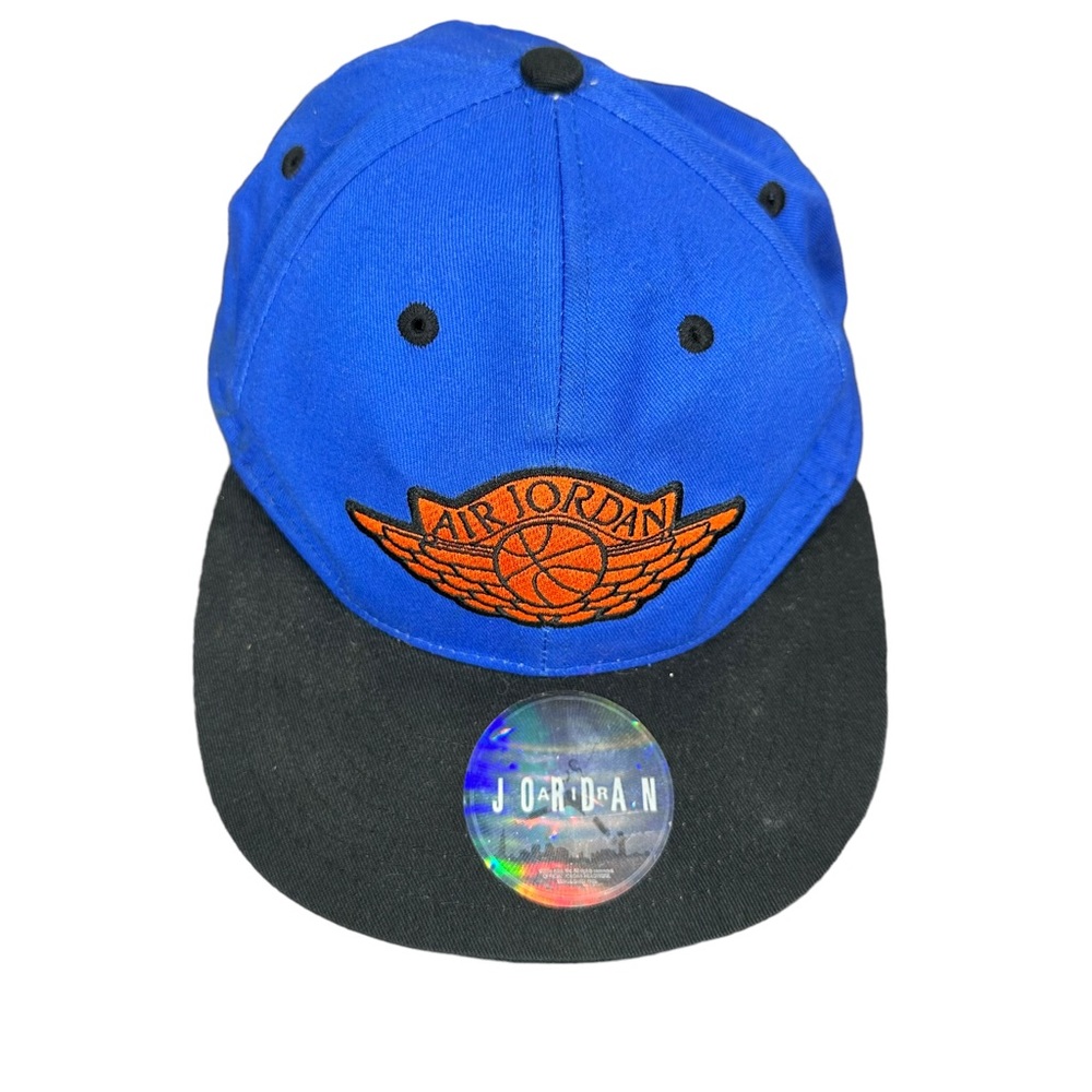 Vintage Jordan Hat Wings Logo Spell out Snapback Adjustable Embroider Youth
